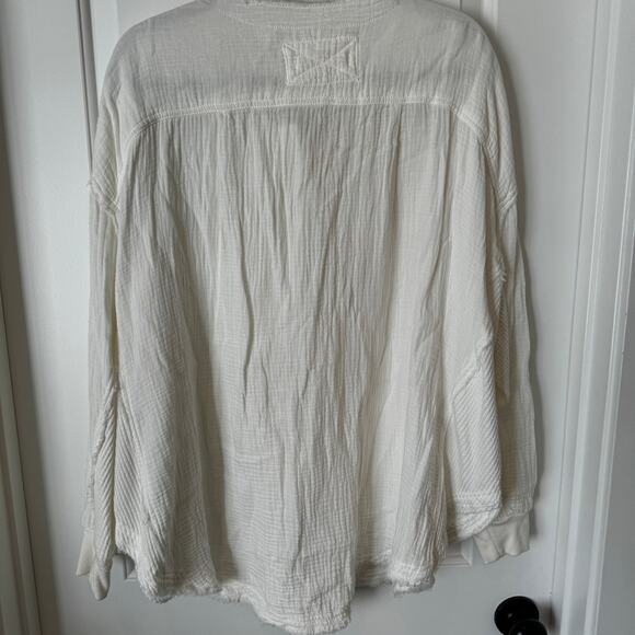 We the Free Blouse white, long-sleeved, women size small - Picture 2 of 5